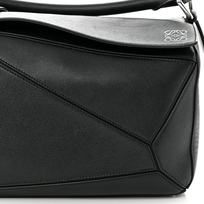 Loewe Calfskin Medium Puzzle Bag Black 8 of 13