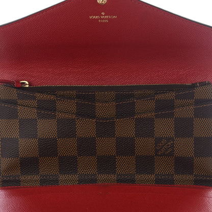 Louis Vuitton Damier Ebene Josephine Wallet Red 4 of 8