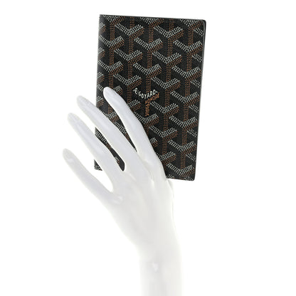 Goyard Goyardine Grenelle Passport Wallet Black Gold 2 of 7