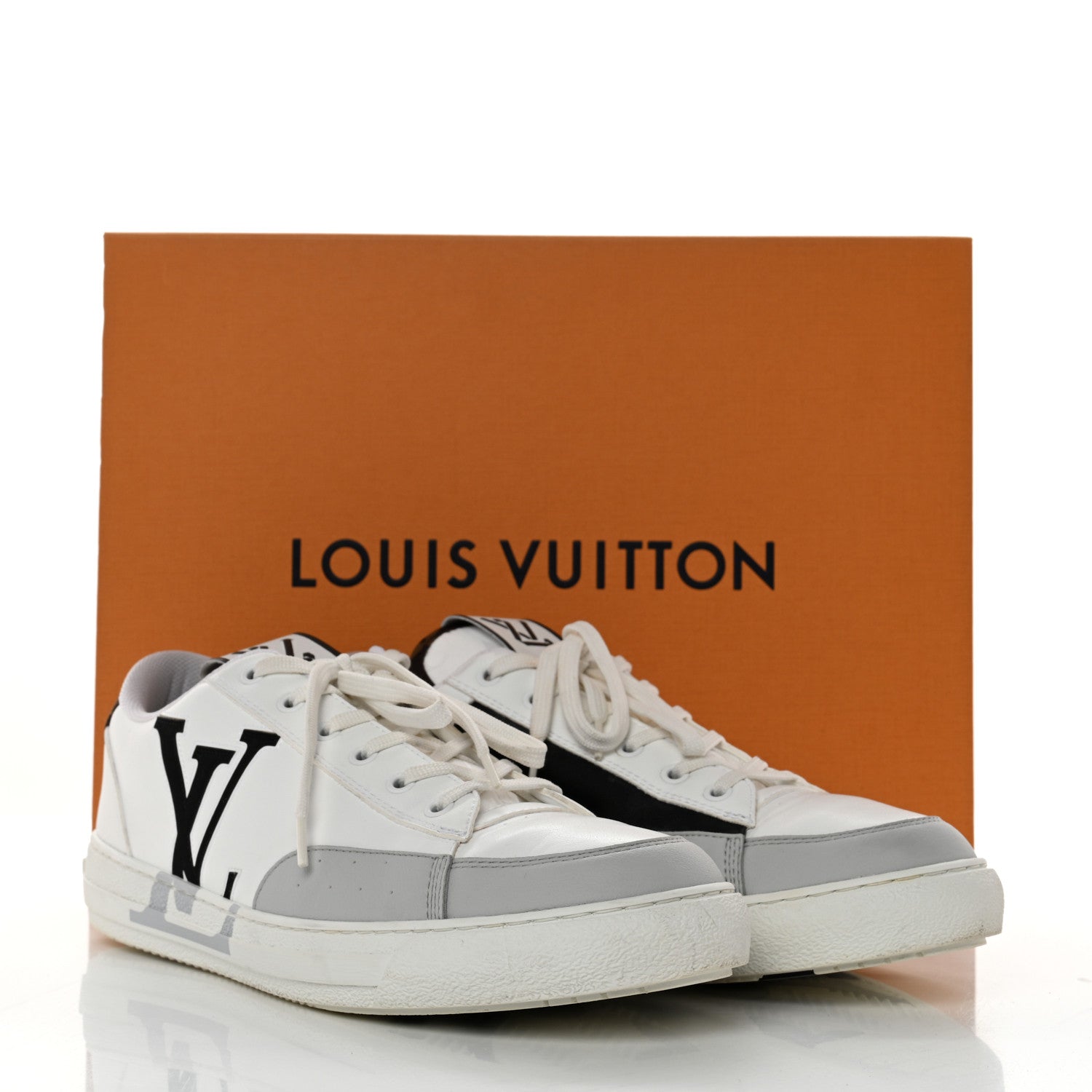 Louis Vuitton Charlie Sneakers 39 White Cacoa Brown 8 of 8