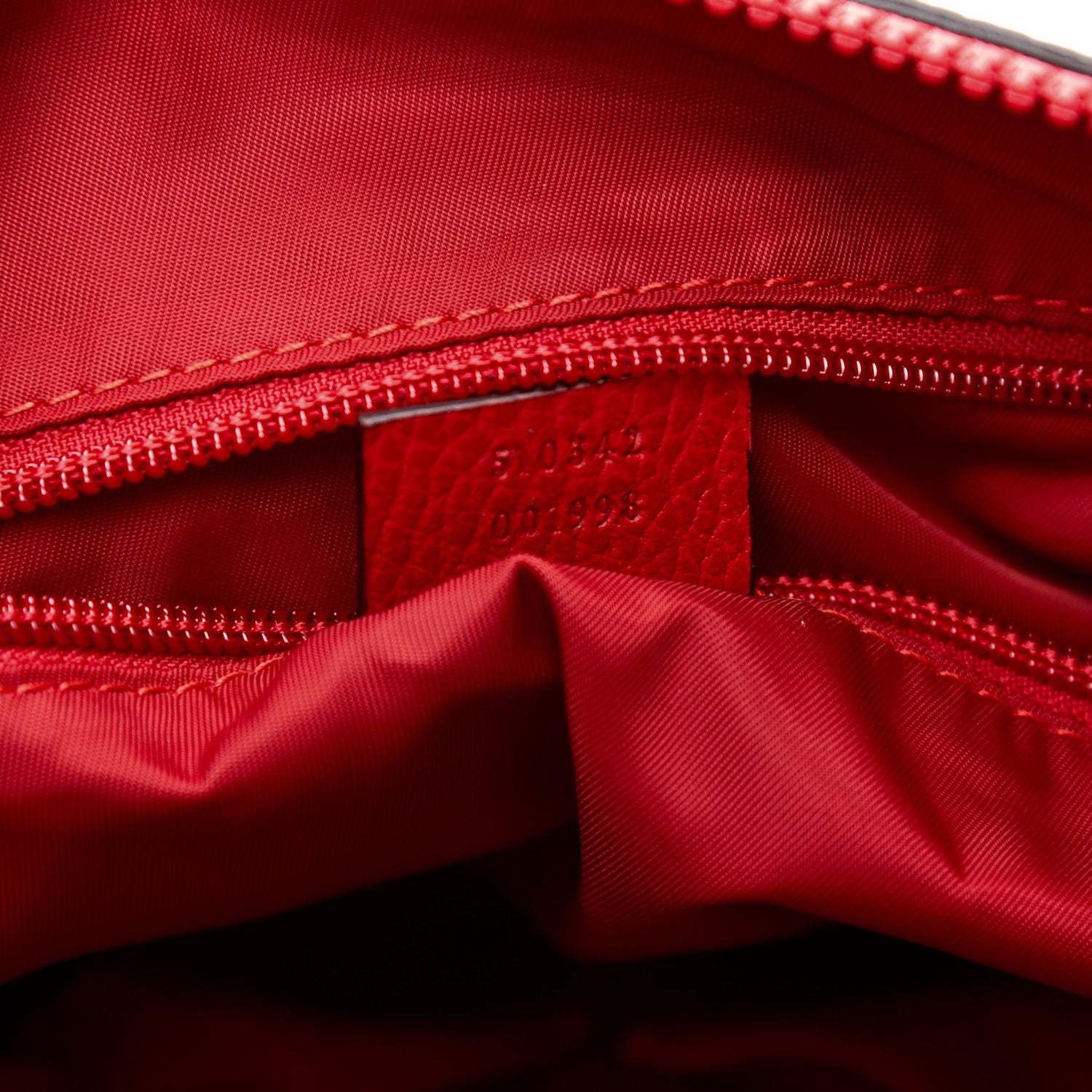 Gucci Nylon Monogram Dollar Calfskin Flat Messenger Bag Vibrant Red 9 of 11