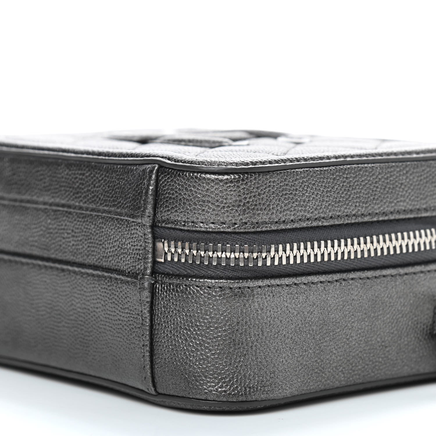 Chanel Caviar Quilted Small CC Filigree Vanity Case Dark Silver 9 of 9