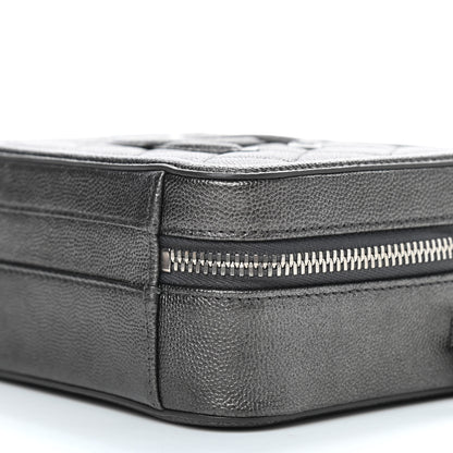 Chanel Caviar Quilted Small CC Filigree Vanity Case Dark Silver 9 of 9