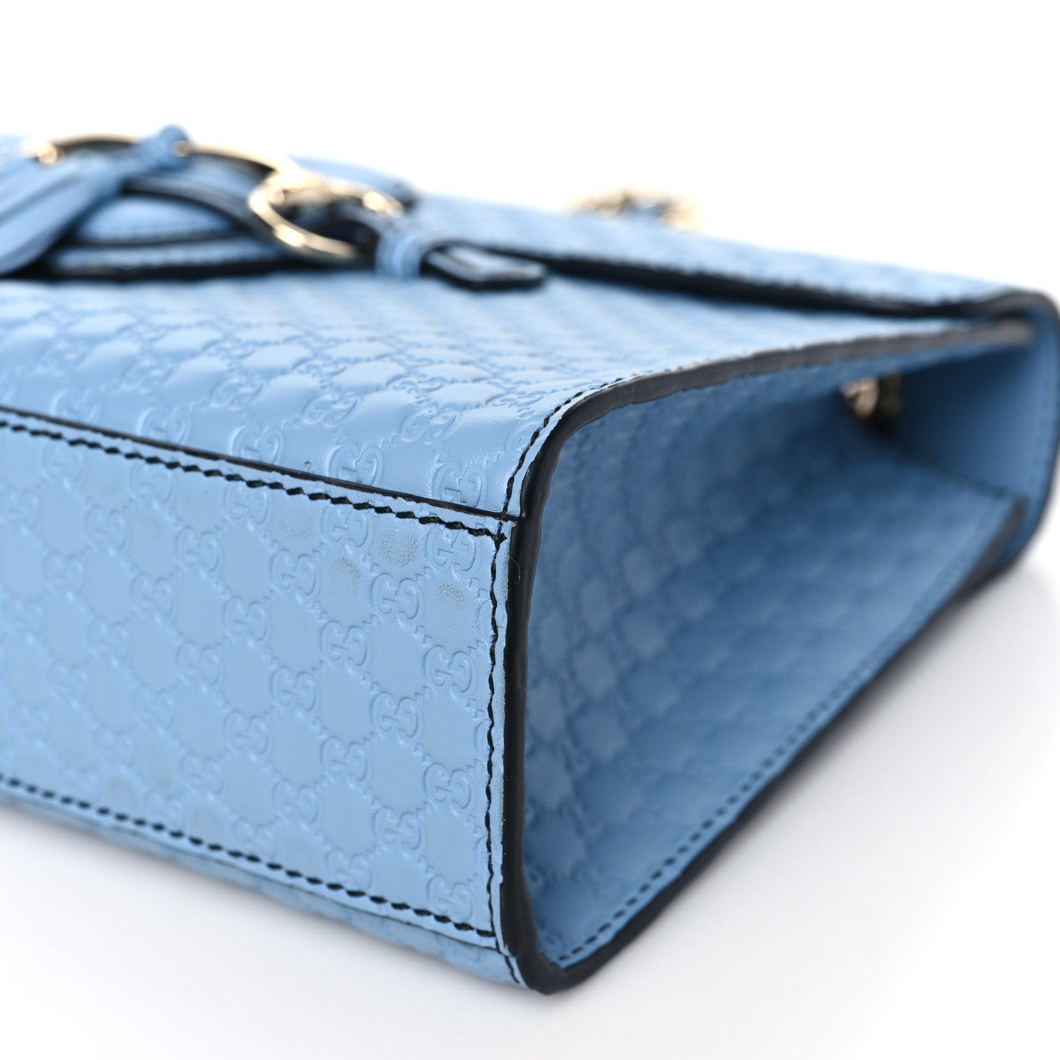 Gucci Microguccissima Medium Emily Chain Shoulder Bag Mineral Blue 10 of 12