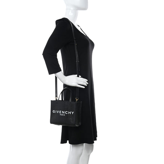 Canvas Mini Bond Shopper 4G Tote Black