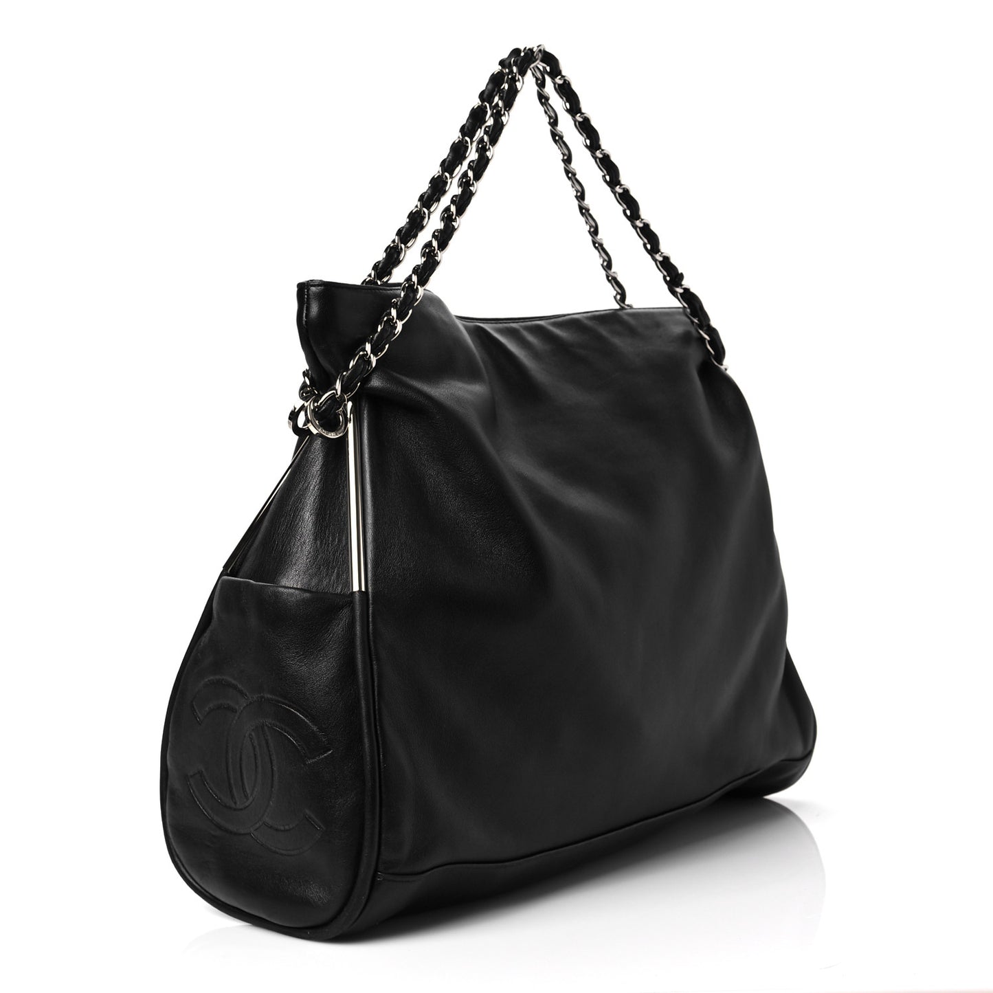 Lambskin Large Ultimate Soft Tote Black