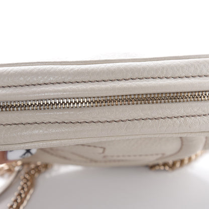 Gucci Pebbled Calfskin Mini Soho Chain Bag Off White 9 of 10