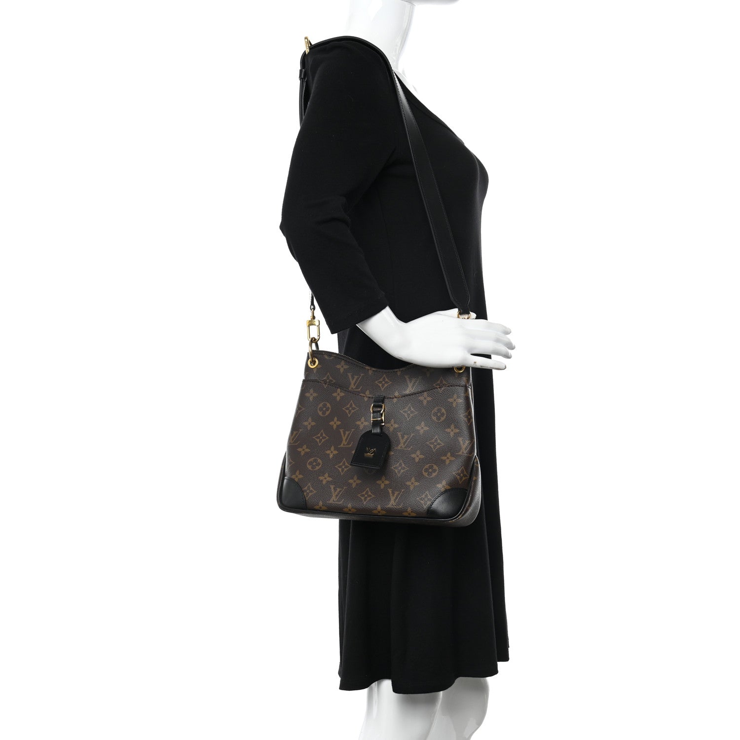Louis Vuitton Monogram Odeon PM Black 2 of 9