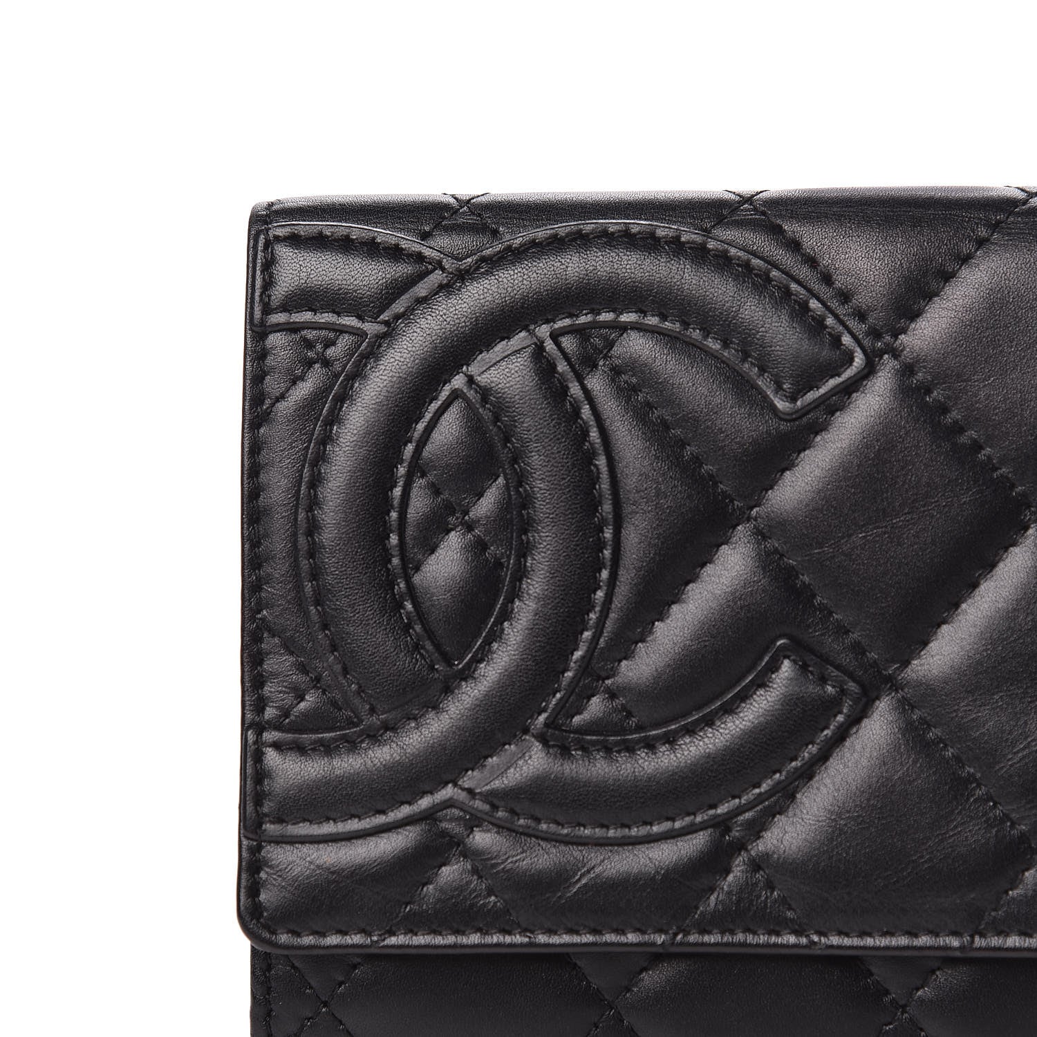 Chanel Calfskin Quilted Cambon Flap Wallet Black 13 of 13