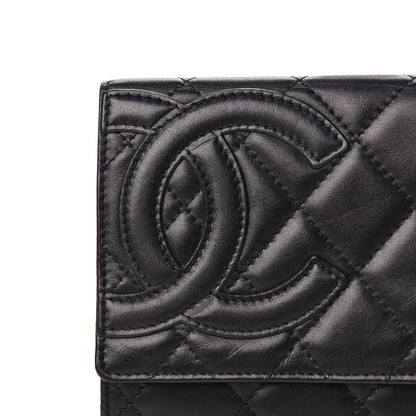 Chanel Calfskin Quilted Cambon Flap Wallet Black 13 of 13