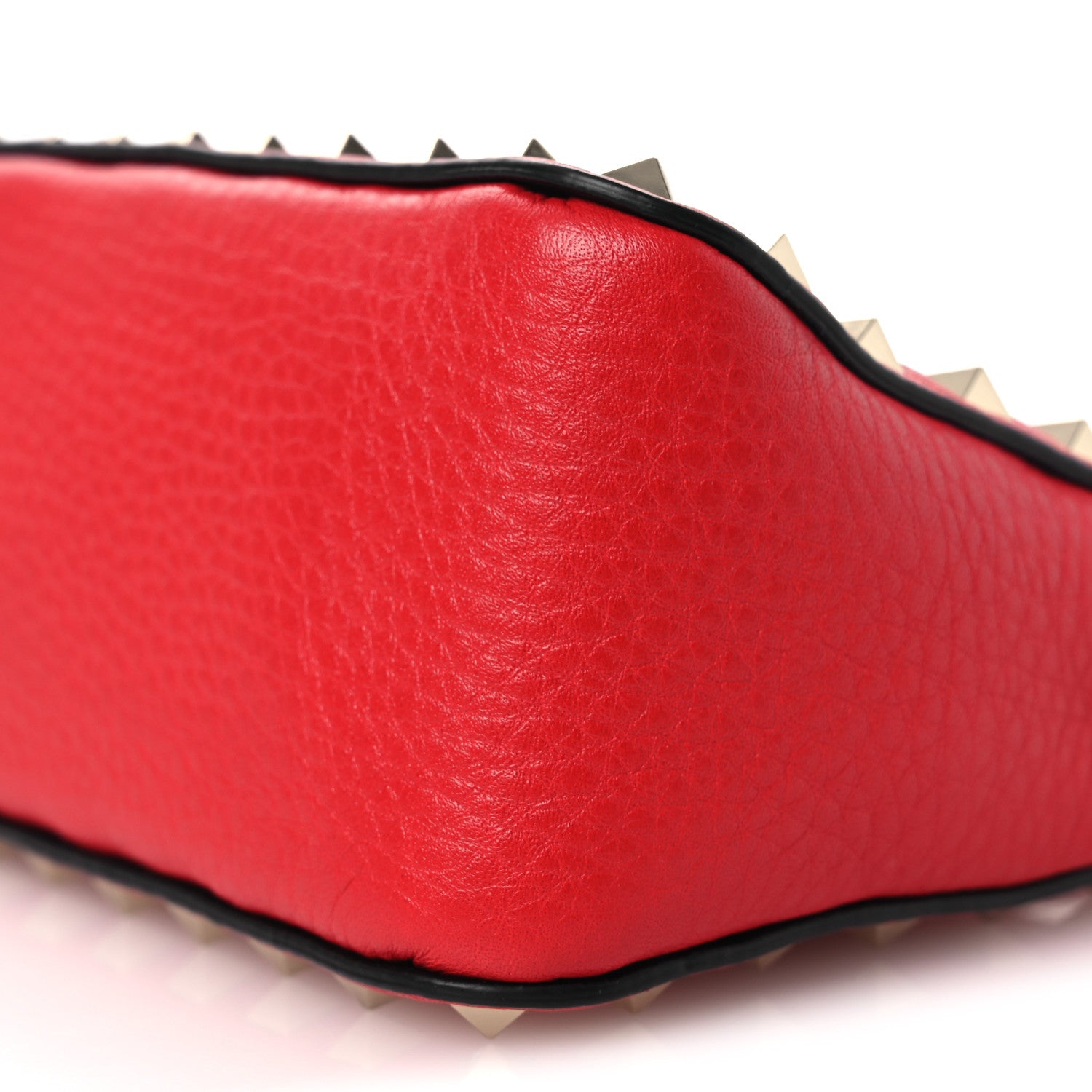 Valentino Garavani Grainy Calfskin Small Rockstud Crossbody Bag Rouge Pur 9 of 9