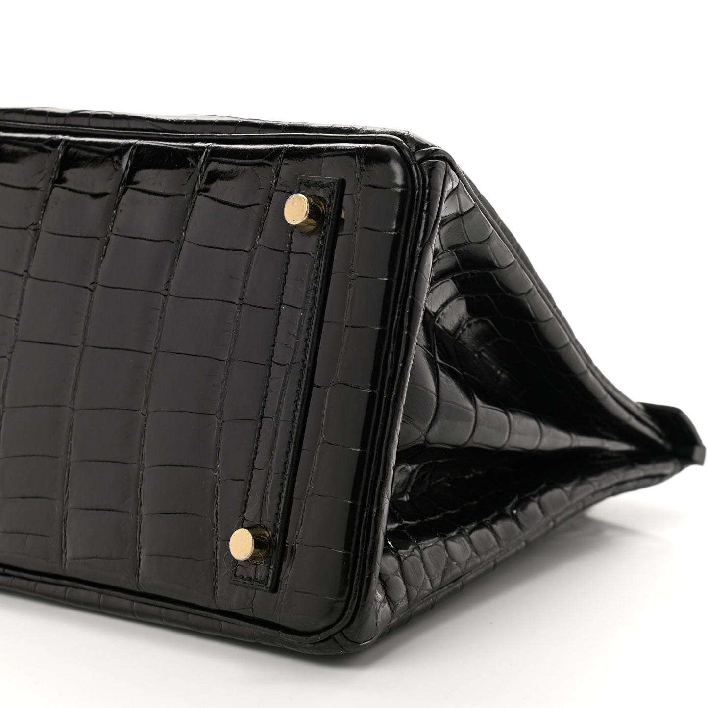 Shiny Niloticus Crocodile Birkin 30 Black