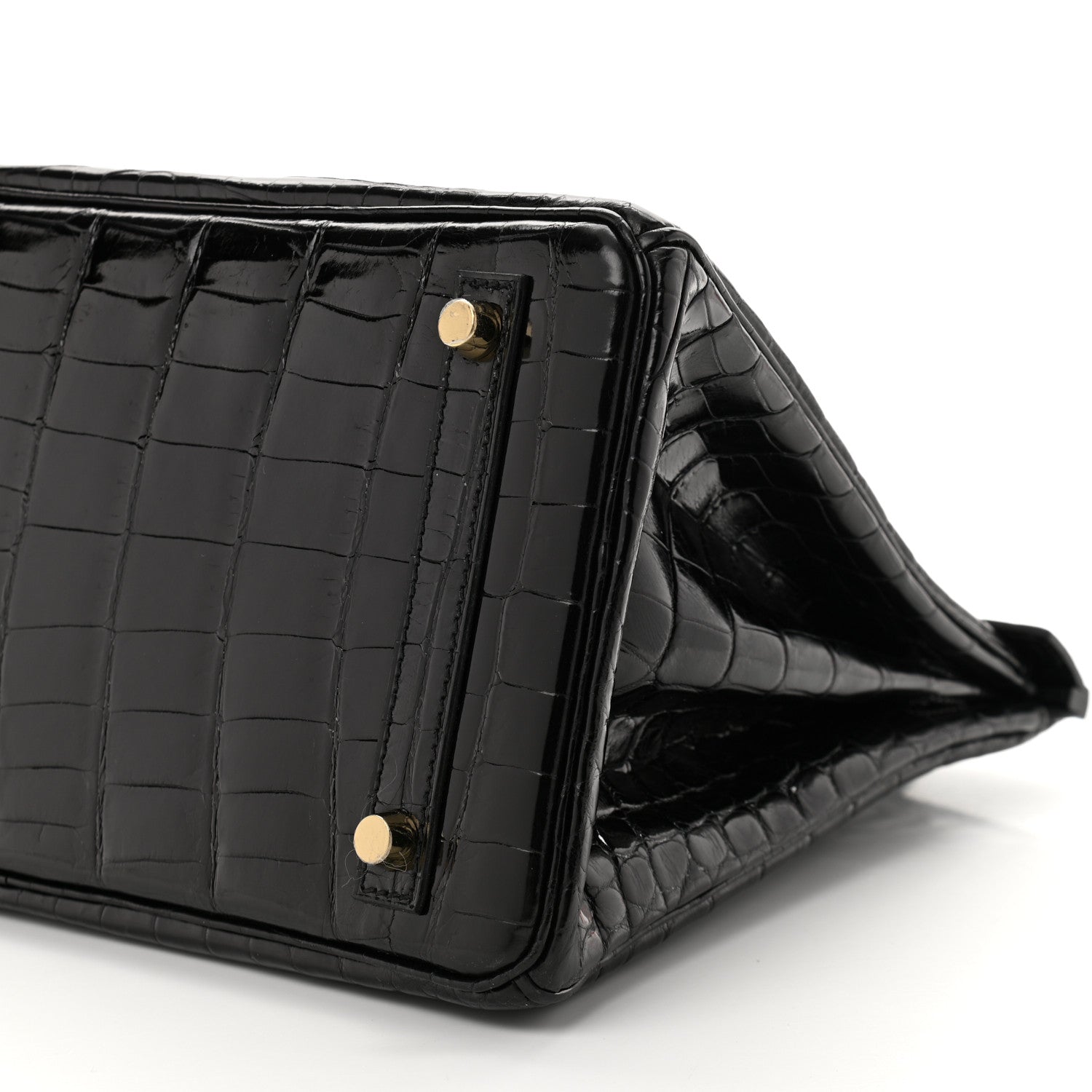 Hermes Shiny Niloticus Crocodile Birkin 30 Black 9 of 11