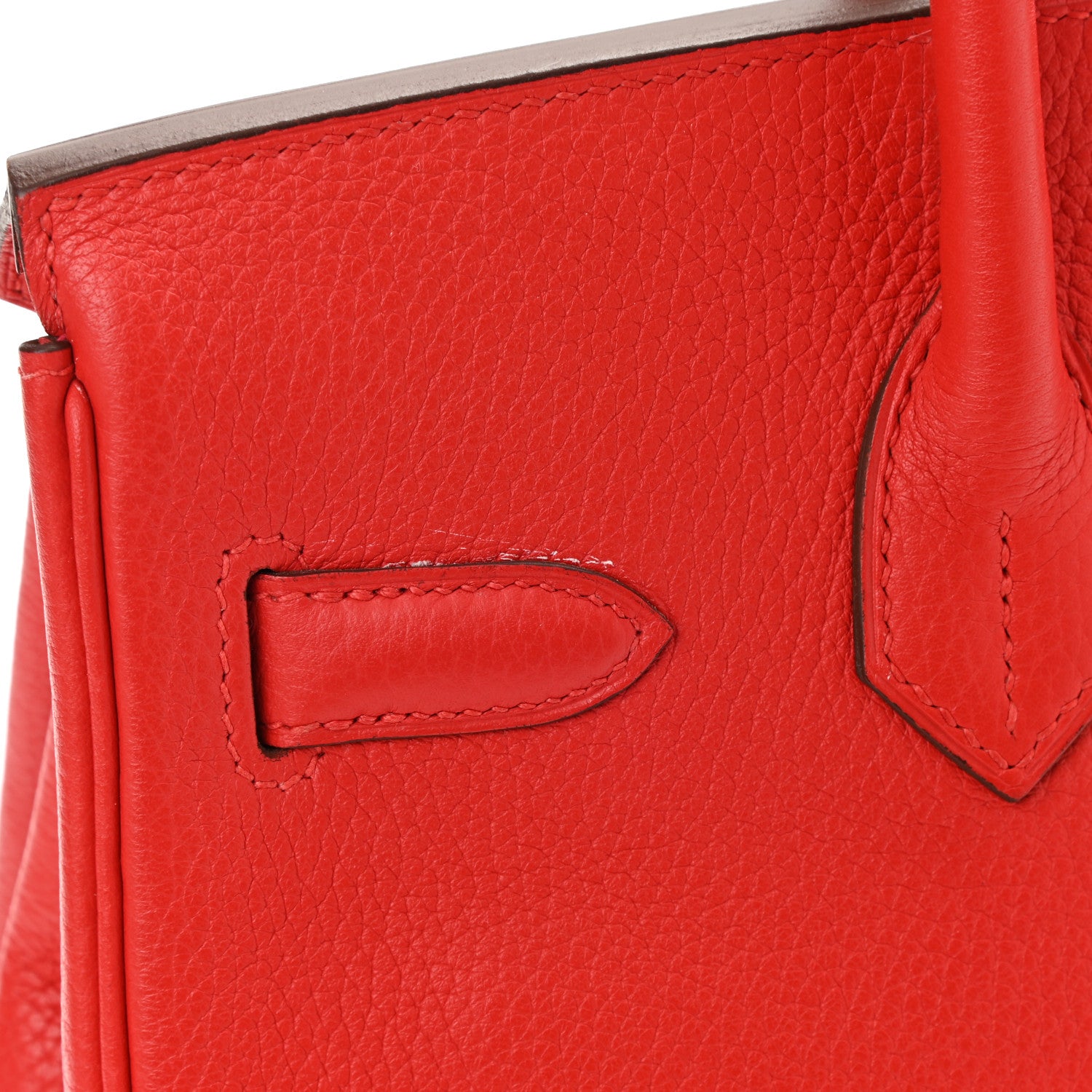 Hermes Taurillon Clemence Birkin 30 Rouge Tomate 10 of 12
