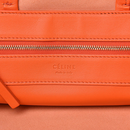 Celine Lambskin Vertical Bi-Cabas Orange Magenta 6 of 11