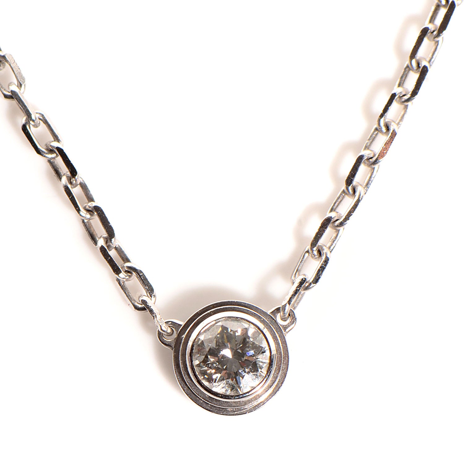 Cartier 18K White Gold Diamond SM D'Amour Pendant Necklace 3 of 6