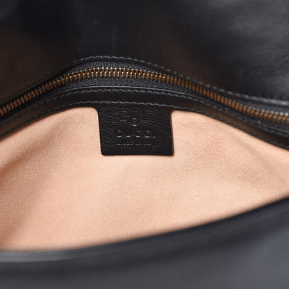 Gucci Calfskin Matelasse Medium GG Marmont Shoulder Bag Black 7 of 15
