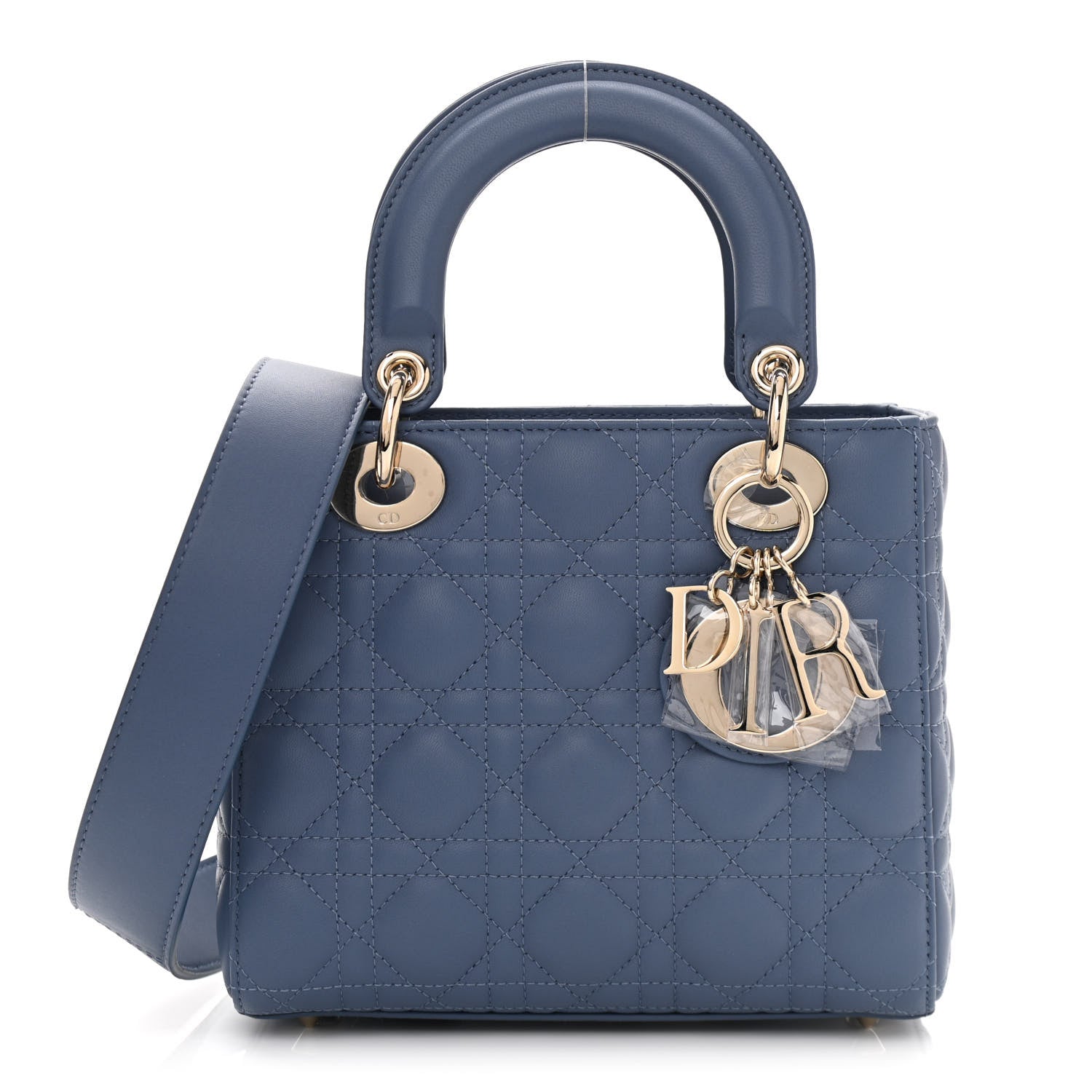 Christian Dior Lambskin Cannage Small My Lady Dior Blue Grey 1 of 10