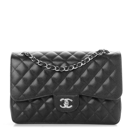 Chanel Caviar Quilted Jumbo Double Flap Black 1 of 9