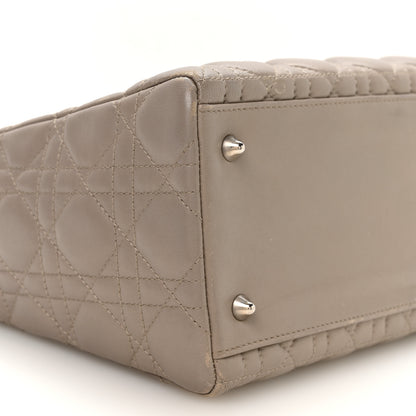 Christian Dior Lambskin Cannage Medium Lady Dior Grey 9 of 10