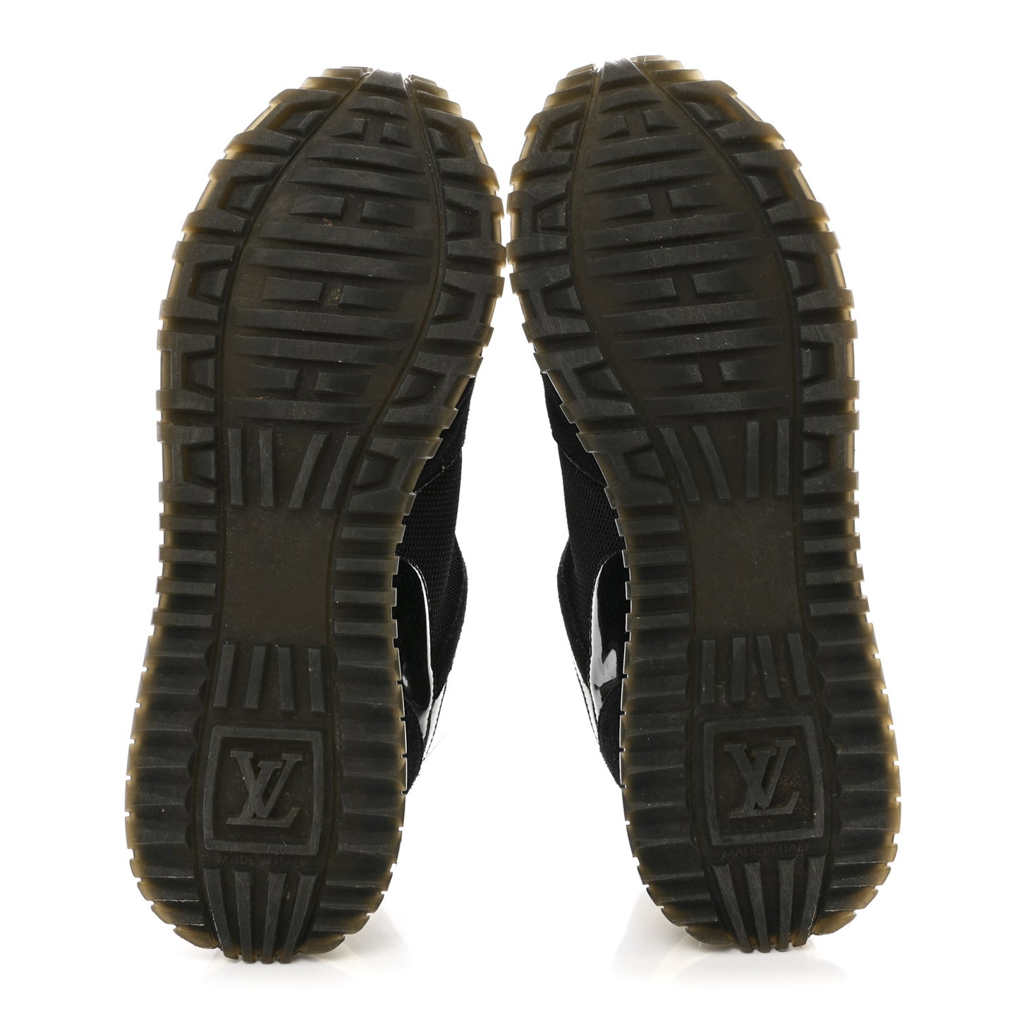 Suede Monogram Run Away Sneakers 36 Black