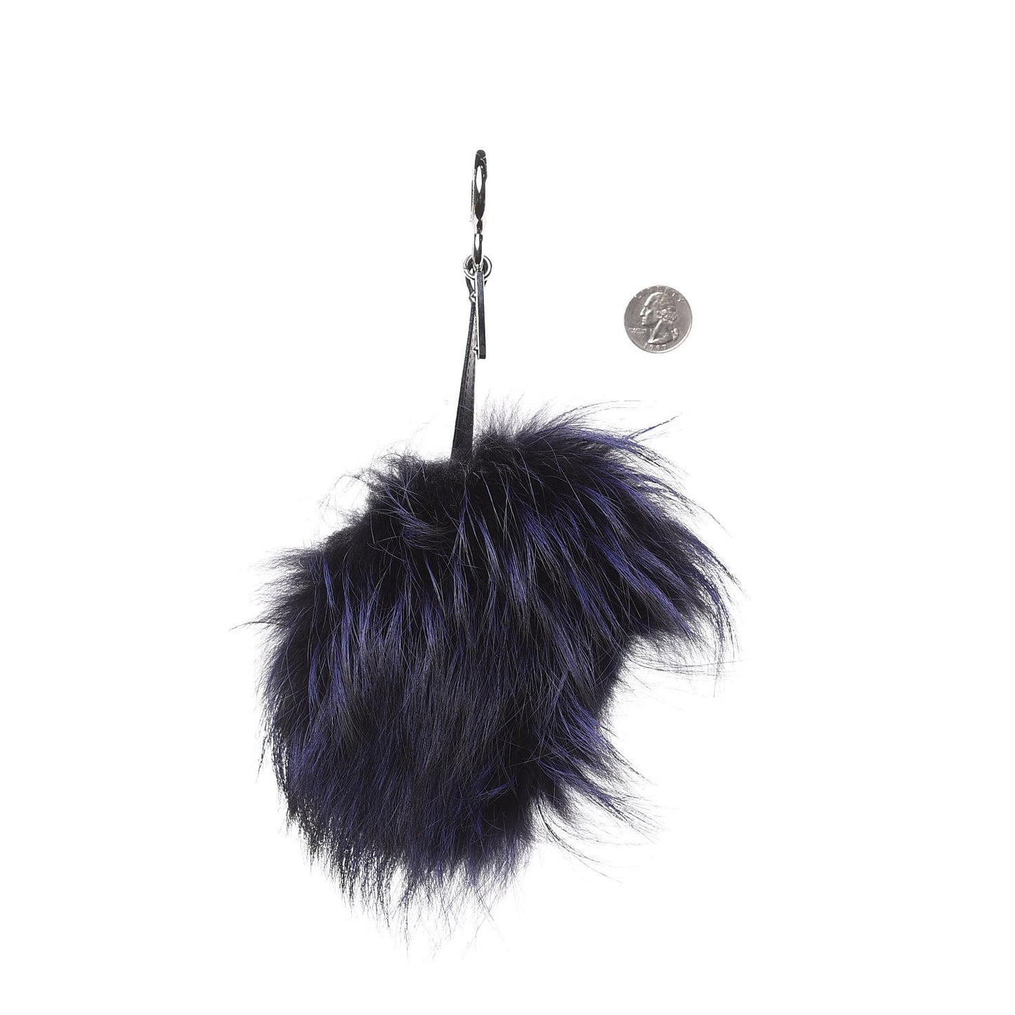 Mink Fox Rabbit Fur Vitello Flamingo Furme Monster Bag Charm Viola Multicolor Black