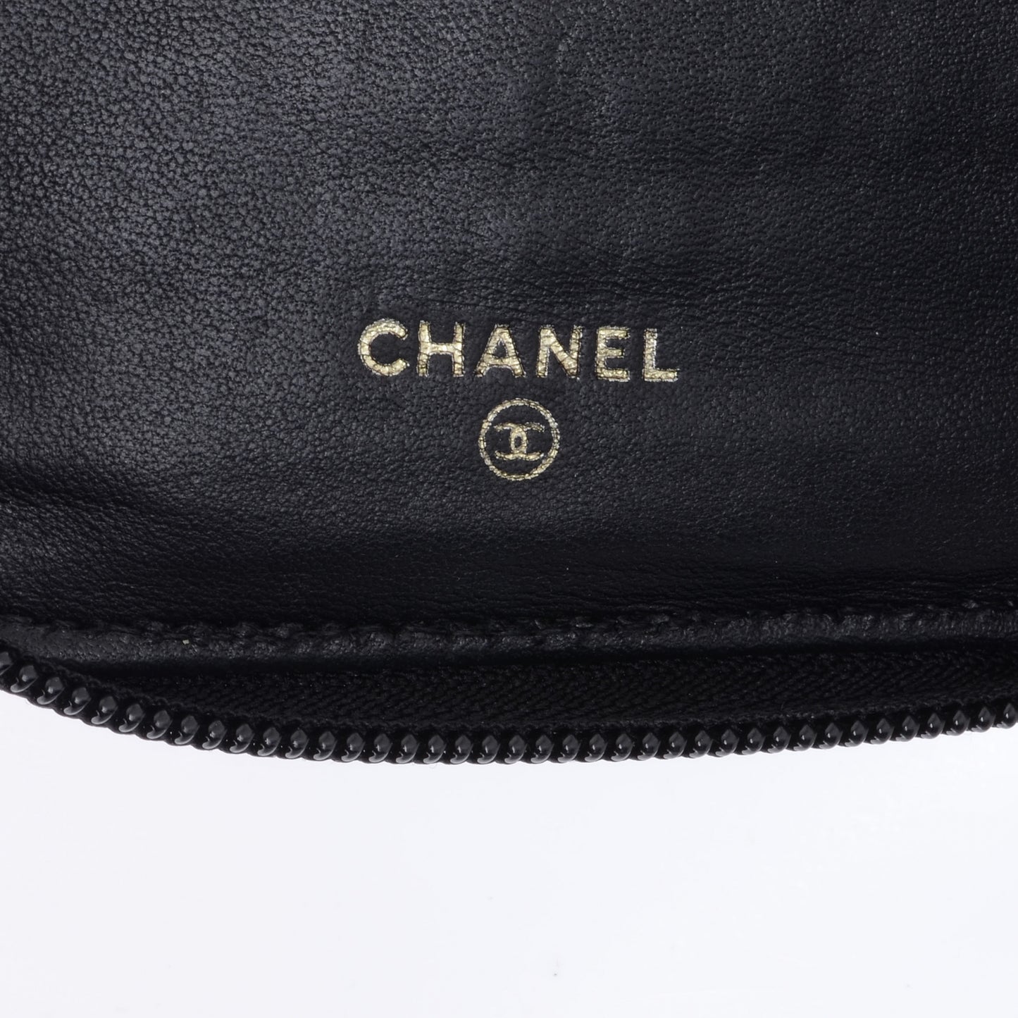 Caviar Zip Around Wallet Black