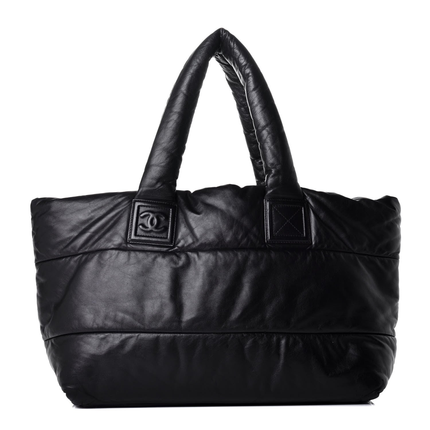 Chanel Lambskin Quilted Large Coco Cocoon Reversible Tote Black 1 of 8
