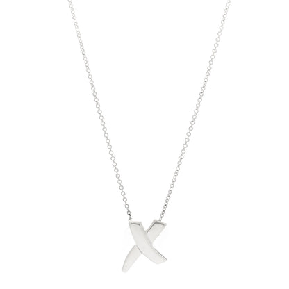 Tiffany Sterling Silver Paloma Picasso Graffiti X Pendant Necklace 1 of 5