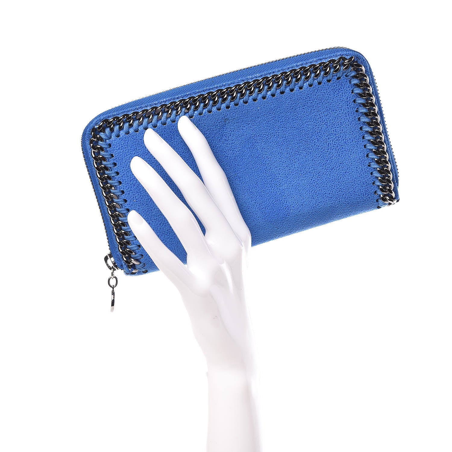 Stella McCartney Shaggy Deer Falabella Zip Around Wallet Blue 2 of 11