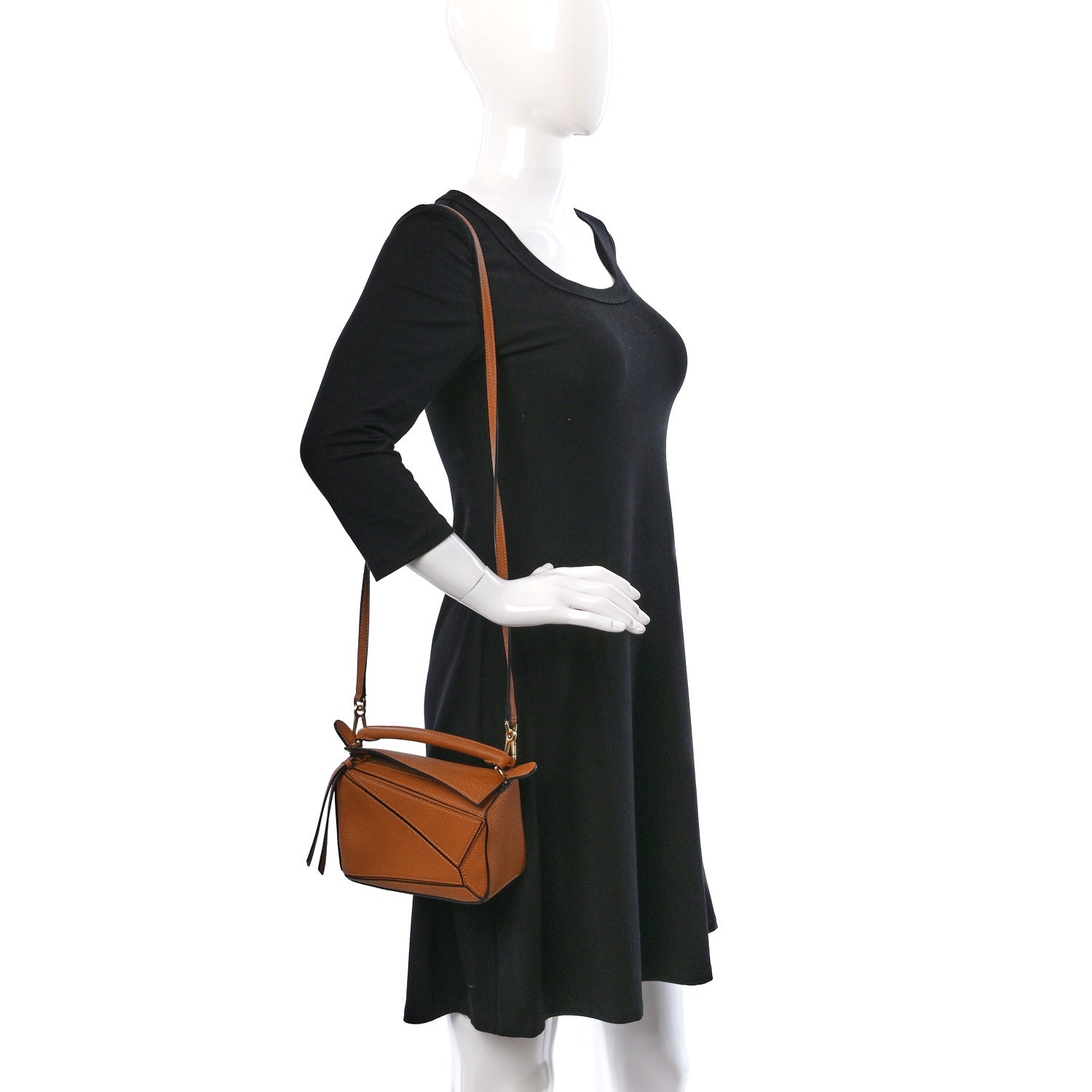 Loewe Calfskin Mini Puzzle Bag Tan 2 of 9
