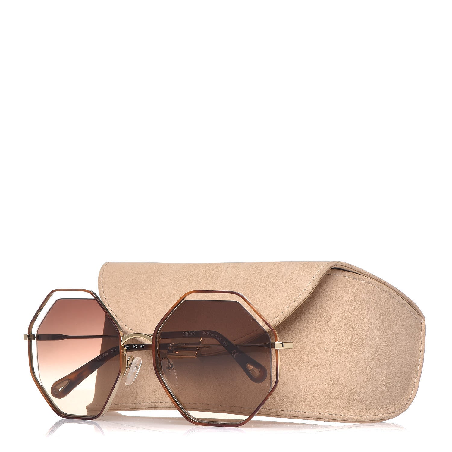 Chloe Octagonal Sunglasses CE132S Gold 7 of 7
