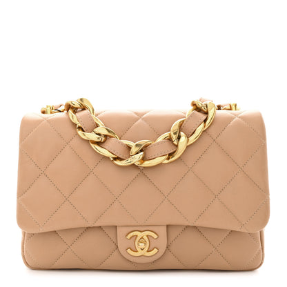 Chanel Lambskin Quilted Large CC Funky Town Flap Beige 1 of 11