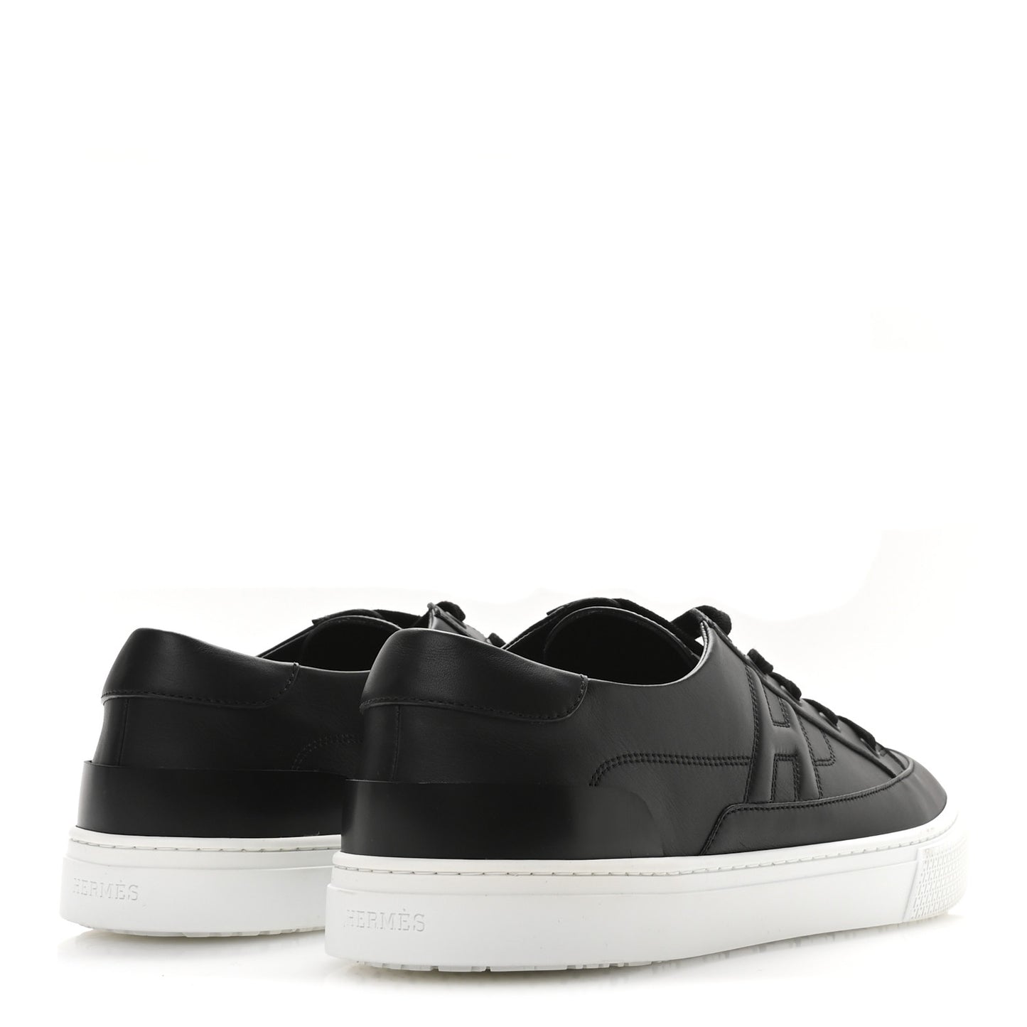 Calfskin Mens Deep Sneakers 44 Black