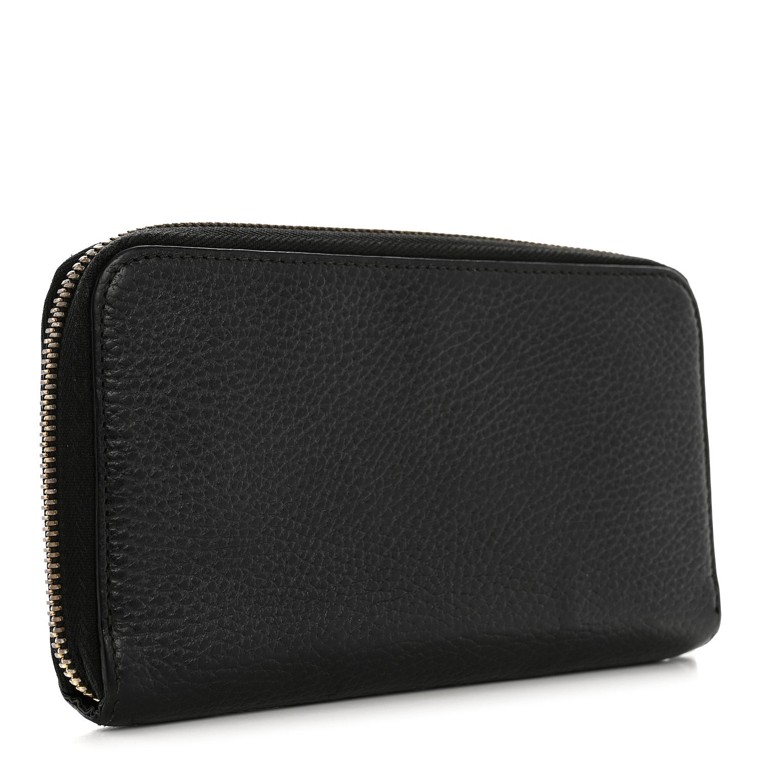 Gucci Dollar Calfskin GG Zip Around Wallet Black 3 of 8