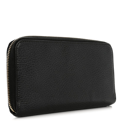 Gucci Dollar Calfskin GG Zip Around Wallet Black 3 of 8