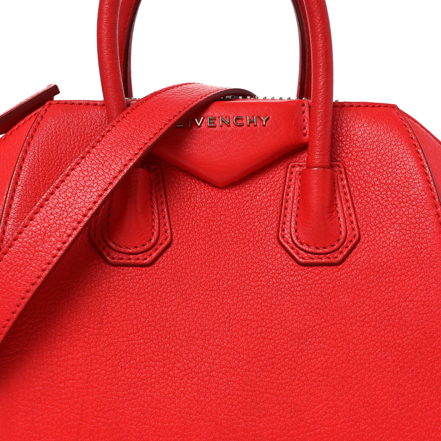 Givenchy Sugar Goatskin Mini Antigona Red 8 of 10