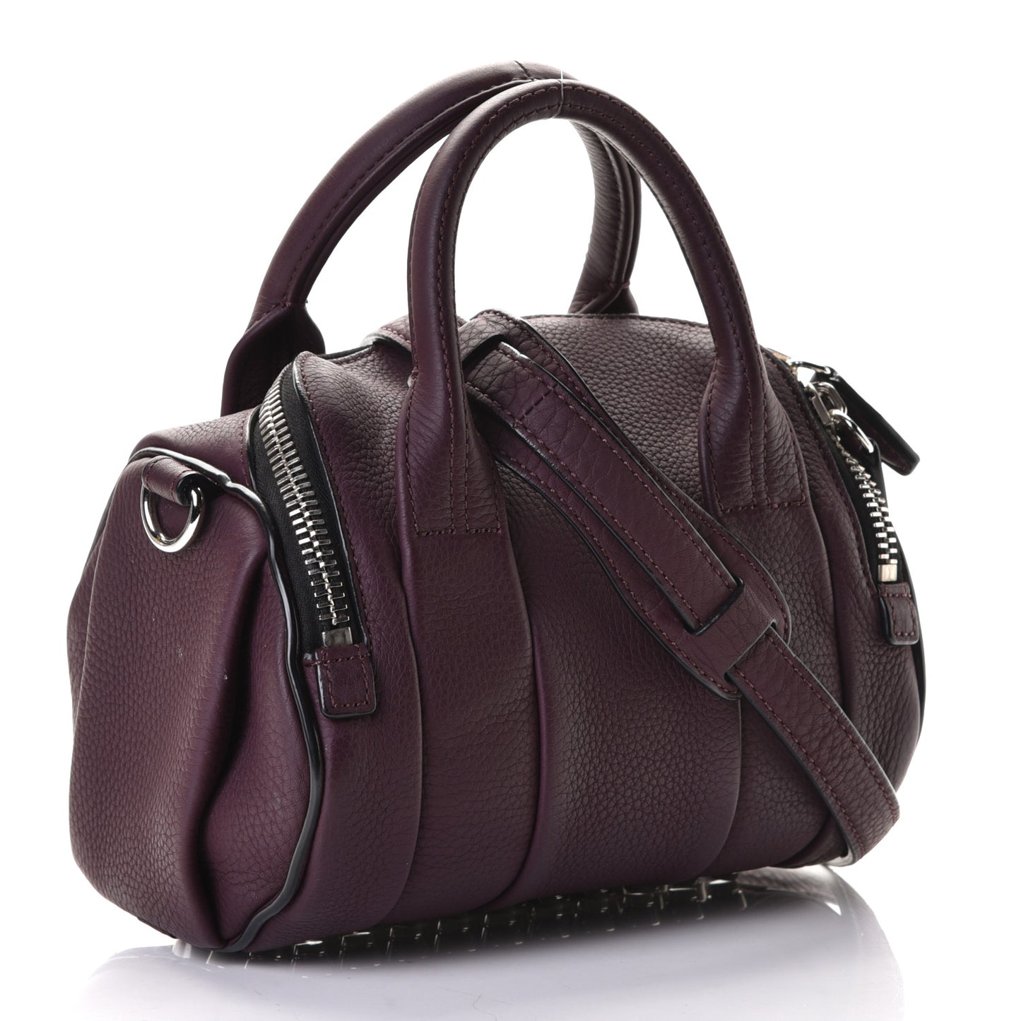 Pebbled Calfskin Mini Rockie Matte Oxblood