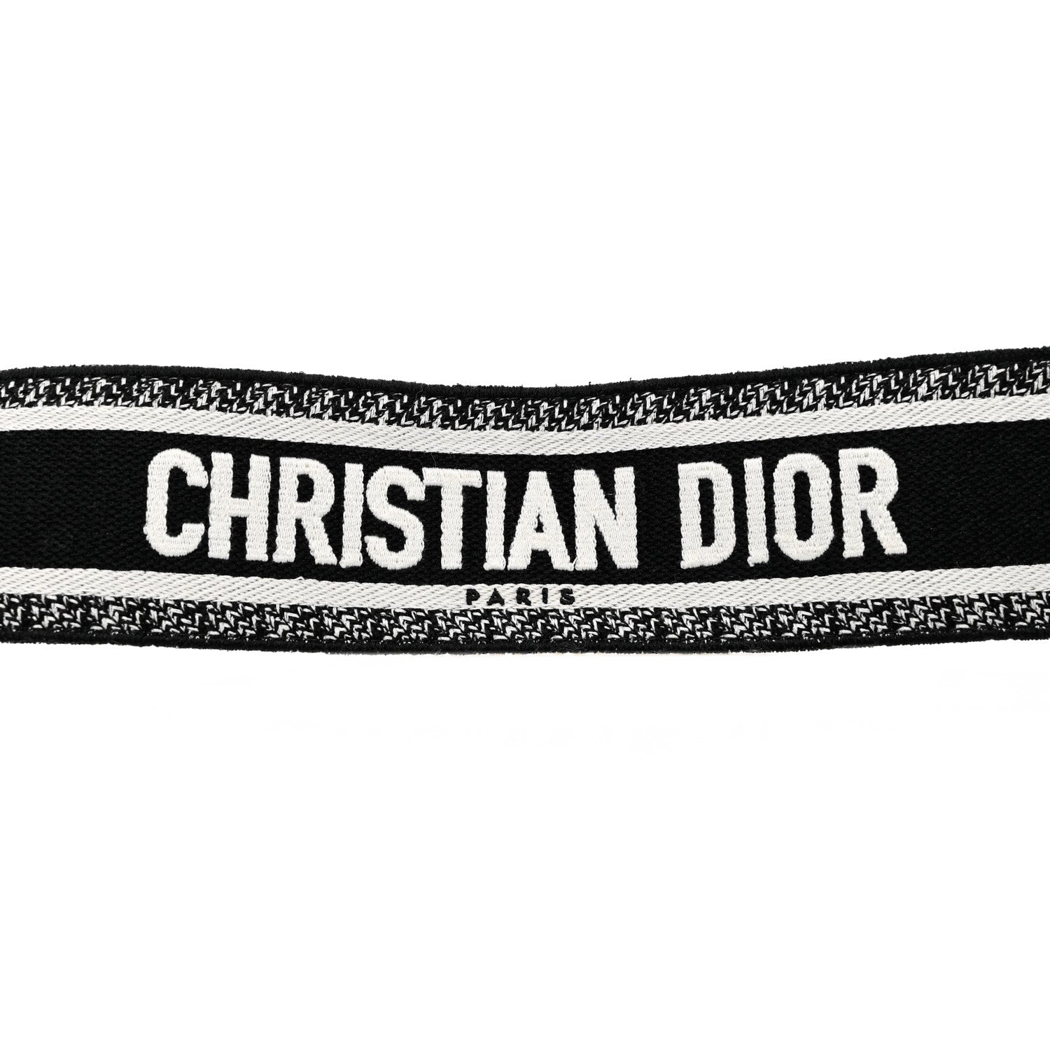 Christian Dior Canvas Embroidered Shoulder Strap Black 5 of 6