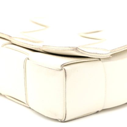 Bottega Veneta Grained Calfskin Maxi Intrecciato Cassette Crossbody Bag White 9 of 9