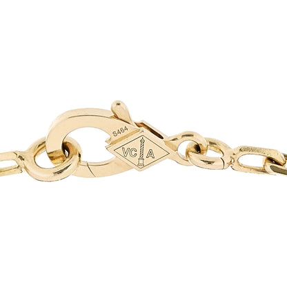 Van Cleef & Arpels 18K Yellow Gold Mother of Pearl 5 Motifs Vintage Alhambra Bracelet 3 of 6
