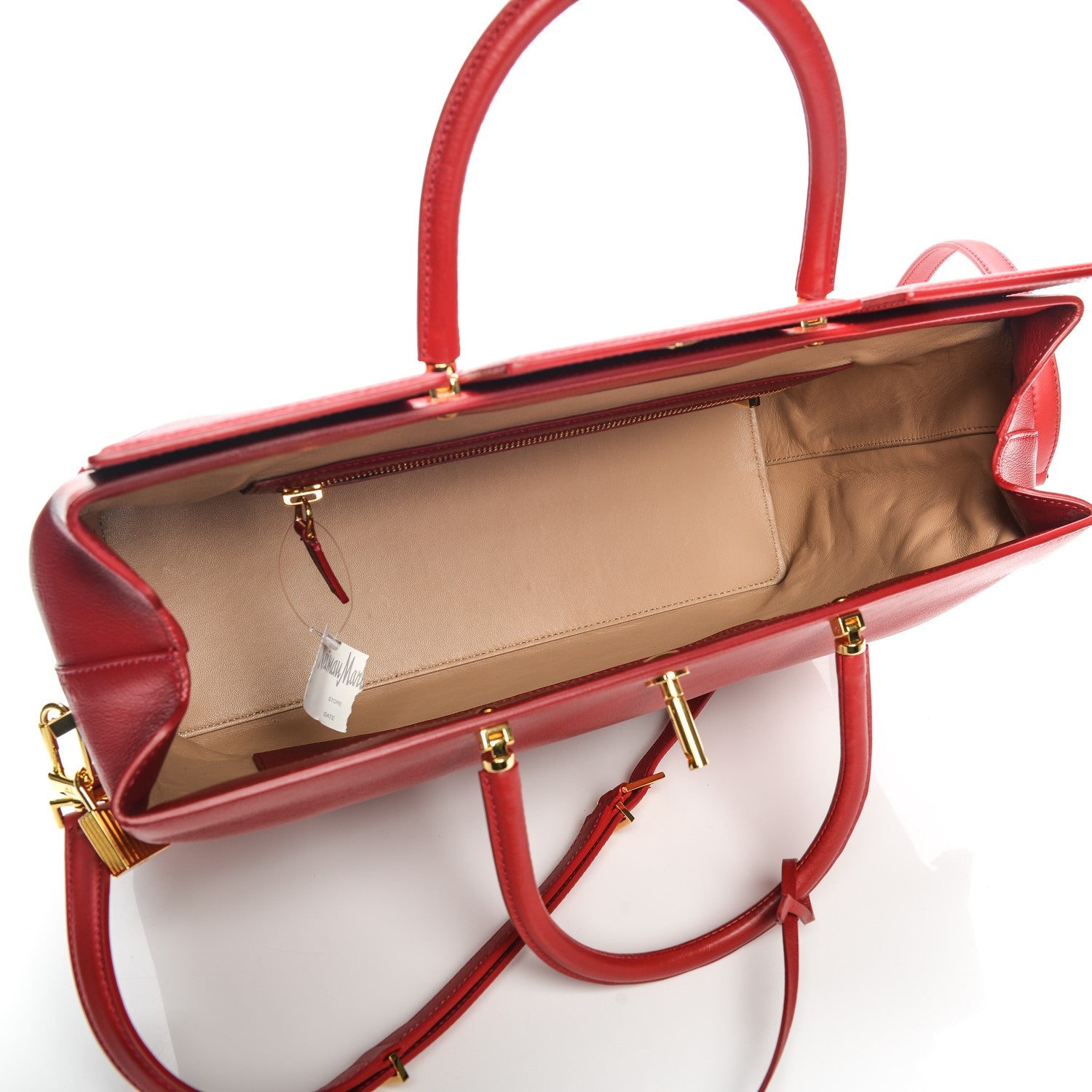 Tom Ford Calfskin Medium India Satchel Red 5 of 7