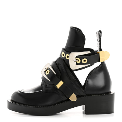 Balenciaga Brushed Calfskin Ceinture Ankle Boots 35.5 Black 1 of 8