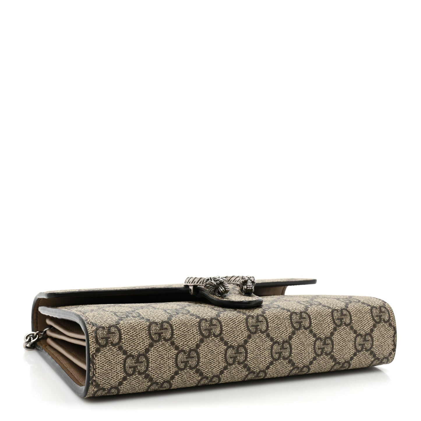 GG Supreme Monogram Mini Dionysus Chain Wallet Beige Taupe
