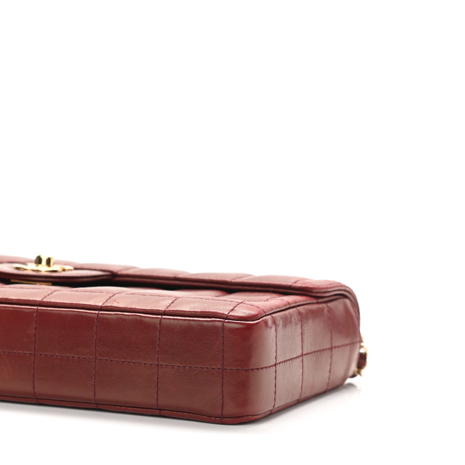 Chanel Lambskin East West Chocolate Bar Flap Bordeaux 12 of 12