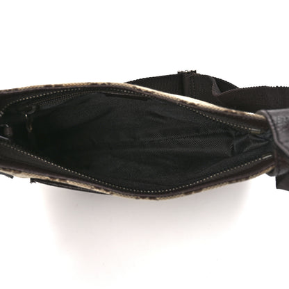 Gucci Monogram Flat Messenger Bag Dark Brown 4 of 12