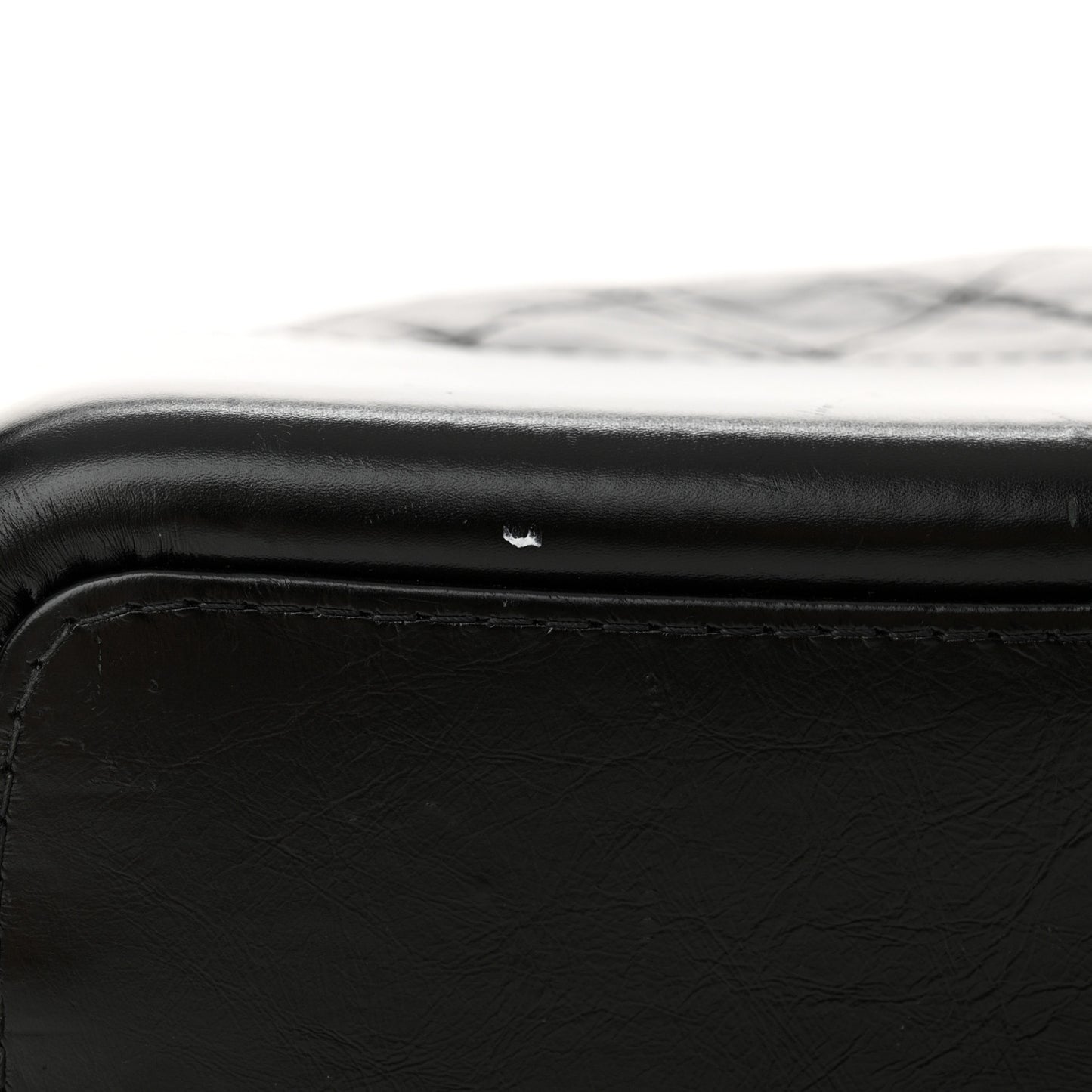 Aged Calfskin Quilted Medium Gabrielle Hobo Black
