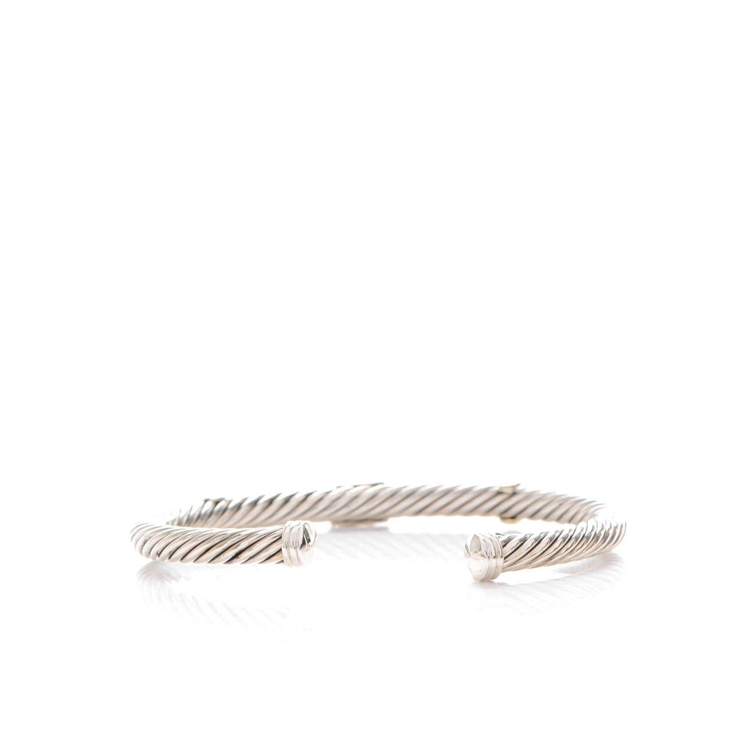 David Yurman Sterling Silver 14K Yellow Gold Citrine Rhodolite 5mm Renaissance Bracelet 3 of 4