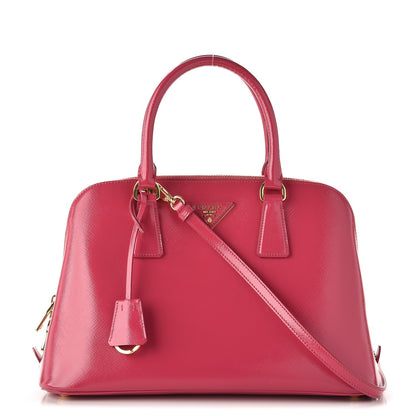 Prada Saffiano Vernice Medium Promenade Tote Peonia 1 of 10