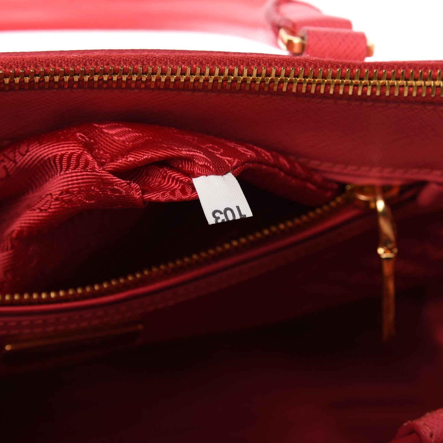 Prada Saffiano Small Galleria Double Zip Tote Fragola 9 of 10